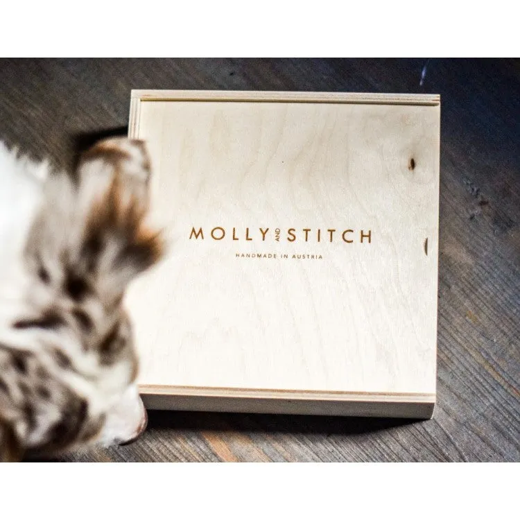 Touch of Leather Dog Leash - Navy by Molly And Stitch US