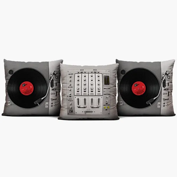 Turntable DJ Setup Classic Set - Throw Pillow