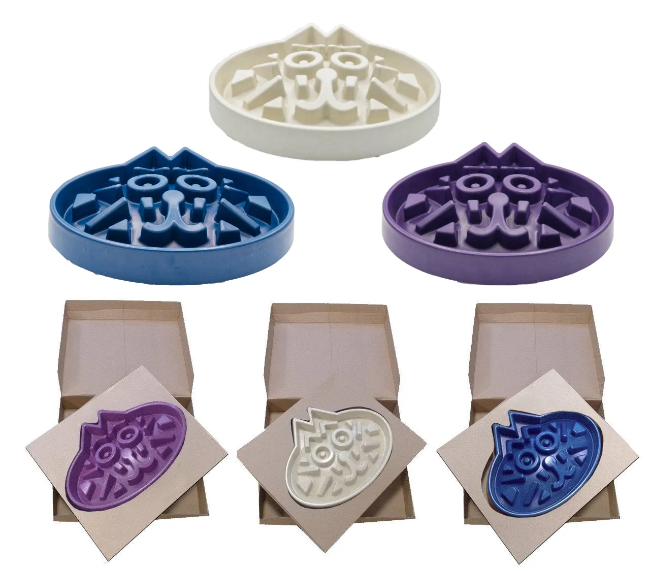 Unique Slow Feed Bowl, Puzzle Feeder For Cats, Puppies, Small Breed Dogs.No Plastic Made From Bamboo