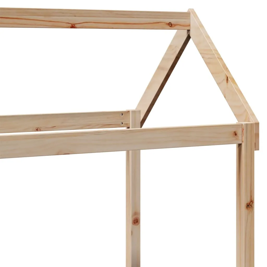 vidaXL Day Bed with Roof without Mattress 90x190 cm Single Solid Wood