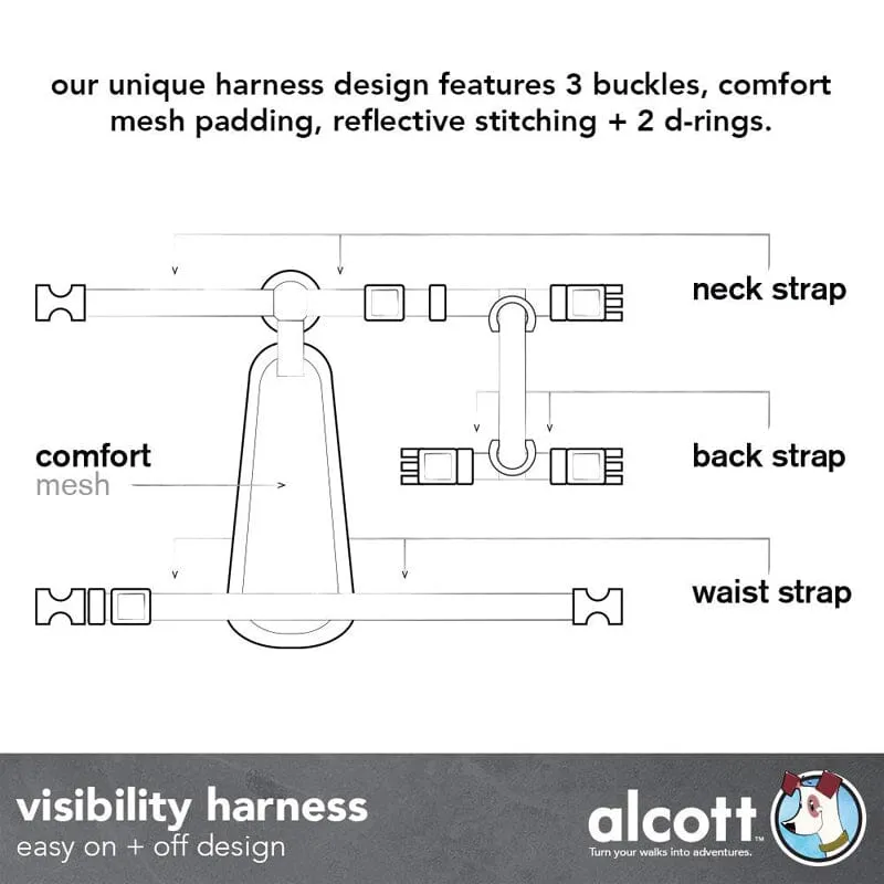 Visibility Harness with Reflective Accents